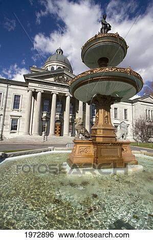 Fountain In Front Of The Frontenac County Court House, Kingston, Ontario, Canada View Large Photo Image Stock Photograph - Fountain In Front Of The Frontenac County Court House, Kingston, Ontario, Canada. Fotosearch