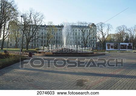Fountain In Kronvalda Park, Riga, Latvia View Large Photo Image Stock Image - Fountain In Kronvalda Park, Riga, Latvia. Fotosearch