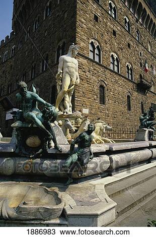 Fountain In Piazza Della Signoria View Large Photo Image Stock Image - Fountain In Piazza Della Signoria. Fotosearch