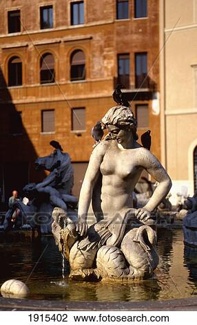 Fountain In Piazza Navona View Large Photo Image Stock Image - Fountain In Piazza Navona. Fotosearch