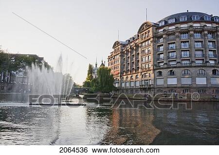 Fountain In The Ill River, Strasbourg, France View Large Photo Image Stock Photograph - Fountain In The Ill River, Strasbourg, France. Fotosearch