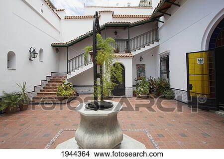 Picture - Fountain in the Moorish courtyard of Ex Casa Frias Herrera, San Miguel de Tucuman, Argentina. Fotosearch