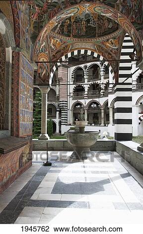 Stock Image - Fountain, Rila Monastery, Blagoevgrad, Bulgaria. Fotosearch