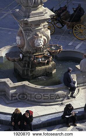 Stock Image - Fountain, Seville Catherdral. Fotosearch