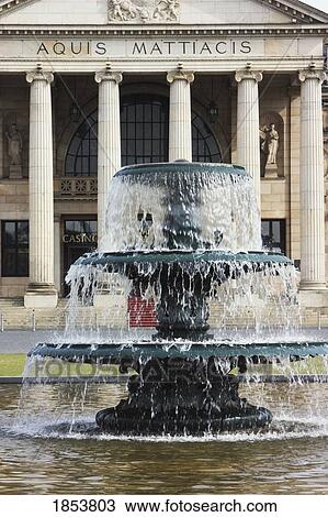 Stock Image - Fountain, Wiesbaden, Hessen, Germany. Fotosearch