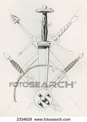 Fourteenth And Sixteenth Century Daggers From A Collection In The Tower Of London. From The British Army: It's Origins, Progress And Equipment, Published 1868. View Large Photo Image Stock Photo - Fourteenth And Sixteenth Century Daggers From A Collection In The Tower Of London. From The British Army: It's Origins, Progress And Equipment, Published 1868.. Fotosearch