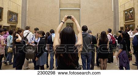 France, Crowds trying to glimpse Mona Lisa in Louvre Museum; Paris View Large Photo Image Stock Photo - France, Crowds trying to glimpse Mona Lisa in Louvre Museum; Paris. Fotosearch