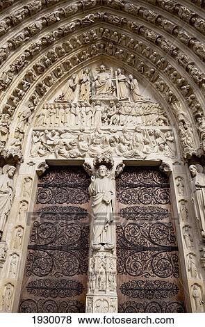 France, Entrance to Notre Dame Cathedral; Paris View Large Photo Image Stock Photo - France, Entrance to Notre Dame Cathedral; Paris. Fotosearch