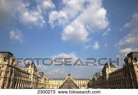France, Exterior of Louvre Museum; Paris View Large Photo Image Stock Image - France, Exterior of Louvre Museum; Paris. Fotosearch