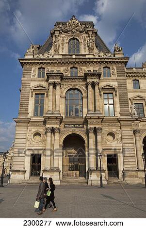 Stock Photo - France, Exterior of Louvre Museum; Paris. Fotosearch