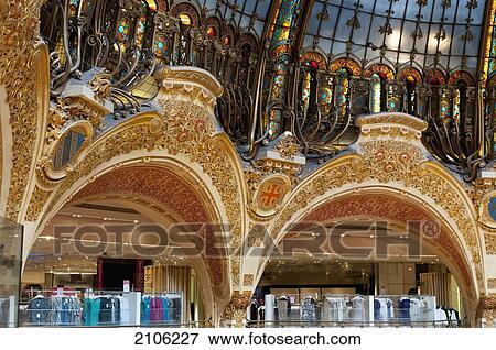 Stock Photo - France, Galeries Lafayettes; Paris. Fotosearch