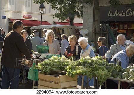 Picture - France, Market of Rochefort; Poitou-Charentes. Fotosearch