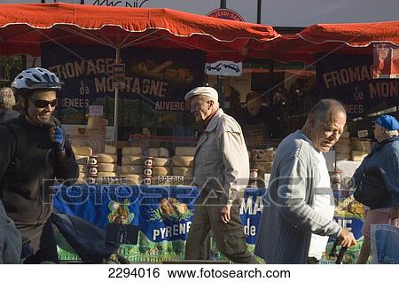 Stock Photograph - France, Market of Rochefort; Poitou-Charentes. Fotosearch