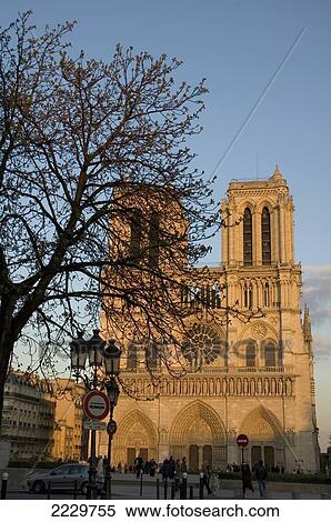 Stock Photography - France, Paris, Notre Dame Cathedral; Ile De La Cite. Fotosearch