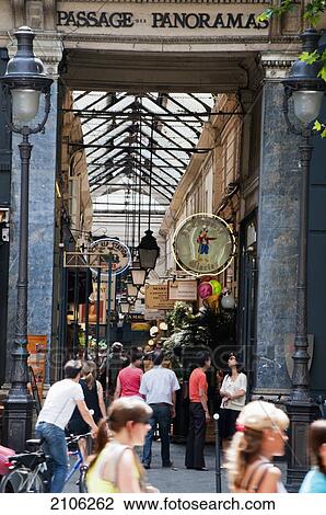 France, Passage des Panoramas; Paris View Large Photo Image Stock Image - France, Passage des Panoramas; Paris. Fotosearch