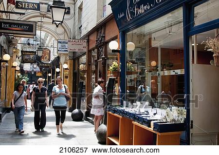 Stock Photo - France, Passage des Panoramas; Paris. Fotosearch