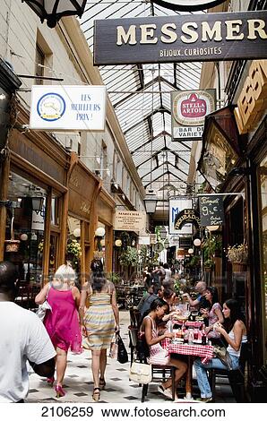 France, Passage des Panoramas; Paris View Large Photo Image Stock Photo - France, Passage des Panoramas; Paris. Fotosearch
