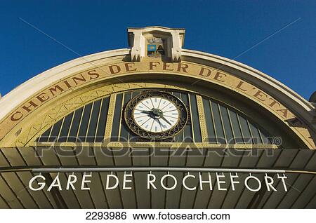 Stock Photograph - France, Poitou-Charentes, Art Deco railway station; Rochefort. Fotosearch