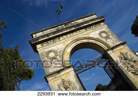 Stock Image - France, Poitou-Charentes, Grand gateway to Boatyard and Arsenal; Rochefort. Fotosearch