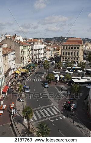 France, Provence, Bus Station And Cafes In Old Cannes; Cannes View Large Photo Image Stock Photo - France, Provence, Bus Station And Cafes In Old Cannes; Cannes. Fotosearch
