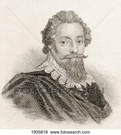 Stock Photo - Francis Beaumont, 1584 To 1616. Dramatist In The English Renaissance Theatre. From Crabb's Historical Dictionary Published 1825.. Fotosearch