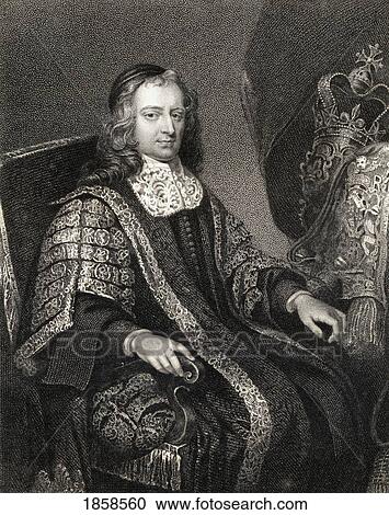 Stock Image - Francis North Lord Guildford, 1637-1685. Lord Chancellor, English Lawyer And Counsellor To EnglandÃƒÂ¢Ã¢â€šÂ¬Ã¢â€žÂ¢S Charles Ii. From The Book ÃƒÂ¢Ã¢â€šÂ¬Ã…â€œLodgeÃƒÂ¢Ã¢â€šÂ¬Ã¢â€žÂ¢S British PortraitsÃƒÂ¢Ã¢â€šÂ¬Ã‚Â Published London 1823.. Fotosearch