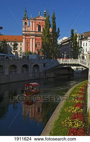 Picture - Franciscan Church, Ljubljana, Slovenia. Fotosearch