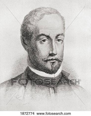 Picture - Francisco De Rioja, 1583 To 1659. Spanish Poet And Scholar Of The Baroque Period. From The Book El Conde-Duque De Olivares, La Pasion De Mandar By G. MaraÃƒâ€šÃ‚Â±on Published 1936.. Fotosearch