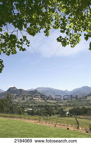 Franschoek Town And Valley Winelands South Africa View Large Photo Image Stock Photo - Franschoek Town And Valley Winelands South Africa. Fotosearch