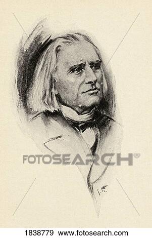 Franz Liszt, 1811-1886. Hungarian Pianist And Composer. Portrait By Chase Emerson American Artist 1874-1922 View Large Photo Image Stock Photo - Franz Liszt, 1811-1886. Hungarian Pianist And Composer. Portrait By Chase Emerson American Artist 1874-1922. Fotosearch