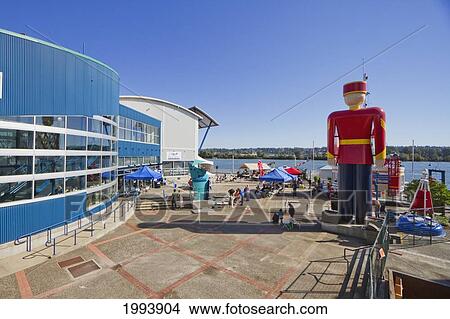 Fraser River Discovery Centre And World's Largest Tin Soldier At Westminster Quay, New Westminster, British Columbia, Canada View Large Photo Image Picture - Fraser River Discovery Centre And World's Largest Tin Soldier At Westminster Quay, New Westminster, British Columbia, Canada. Fotosearch