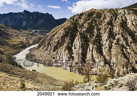Stock Image - Fraser River Near Lillooet, British Columbia. Fotosearch