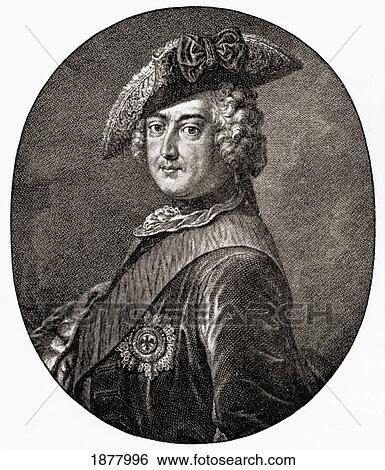 Stock Photograph - Frederick Ii, 1712 To 1786. King Of Prussia, And, As Prince-Elector Of The Holy Roman Empire, Frederick Iv Of Brandenburg. From The Book Short History Of The English People By J. R. Green, Published London 1893. Fotosearch