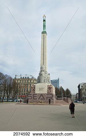 Stock Image - Freedom Monument, Riga, Latvia. Fotosearch