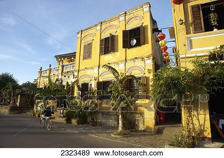 French Colonial Era Houses In Historic Town Of Hoi An; Vietnam View Large Photo Image Stock Photo - French Colonial Era Houses In Historic Town Of Hoi An; Vietnam. Fotosearch