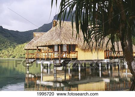 French Polynesia, Tahiti, Island Bungalows Of Sofitel Heiva View Large Photo Image Stock Image - French Polynesia, Tahiti, Island Bungalows Of Sofitel Heiva. Fotosearch