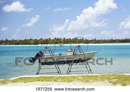 French Polynesia, Tahiti, Maupiti, Boat Moored In Lagoon. View Large Photo Image Stock Photography - French Polynesia, Tahiti, Maupiti, Boat Moored In Lagoon.. Fotosearch