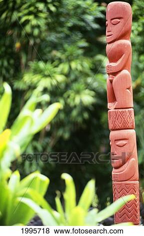 French Polynesia, Tahiti, Paea, Marae Arahuhu, View Of Statue With Green Vegetation View Large Photo Image Stock Photo - French Polynesia, Tahiti, Paea, Marae Arahuhu, View Of Statue With Green Vegetation. Fotosearch