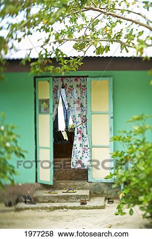 French Polynesia, Tahiti, Village home and entry; Maupiti View Large Photo Image Stock Photo - French Polynesia, Tahiti, Village home and entry; Maupiti. Fotosearch