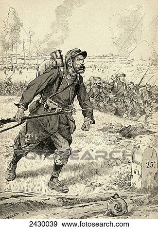 French soldier advances during the first Battle of the Marne, France, 1914, during World War One. View Large Photo Image Stock Photo - French soldier advances during the first Battle of the Marne, France, 1914, during World War One.. Fotosearch