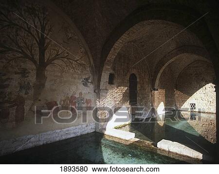 Stock Image - Frescos On Wall Of Building. Fotosearch