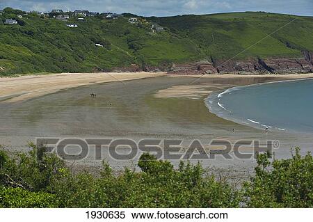 Freshwater East. One of the most beautiful beaches in Britain. Pembrokeshire. Wales. Cymru. UK. United Kingdom. View Large Photo Image Stock Photography - Freshwater East. One of the most beautiful beaches in Britain. Pembrokeshire. Wales. Cymru. UK. United Kingdom.. Fotosearch