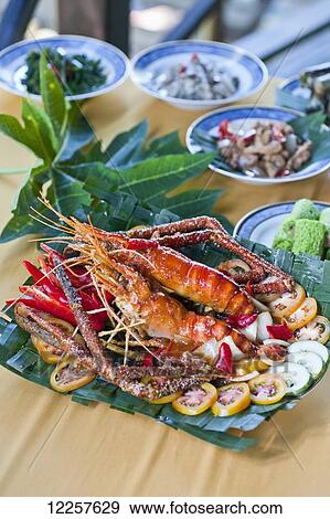 Freshwater prawns served at Ulu Temburong National Park resort; Brunei View Large Photo Image Stock Photo - Freshwater prawns served at Ulu Temburong National Park resort; Brunei. Fotosearch