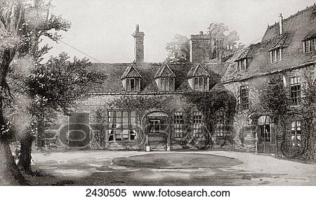 Stock Photography - Frewen Hall, Oxford, England. Residence of Albert Edward, Prince of Wales, 1841. Fotosearch