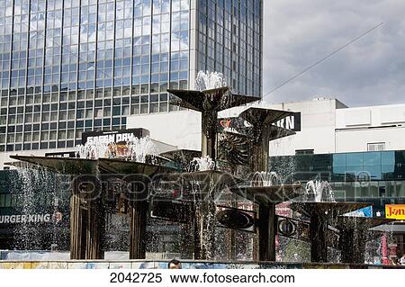 Stock Photography - Friendship Among Nations' Fountain On Alexanderplatz, Berlin, Germany. Fotosearch