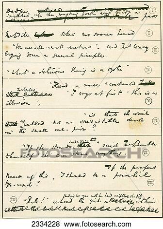 Stock Photo - From The Manuscript Of Oliver Twist By Charles Dickens, Showing That Mr. Bill Sikes First Had His Name Spelled With A Y, And Including Passages Not In The Published Book. Charles John Huffam Dickens, 1812 ÃƒÂ¢Ã¢â‚¬Å¡Ã‚Â¬. Fotosearch