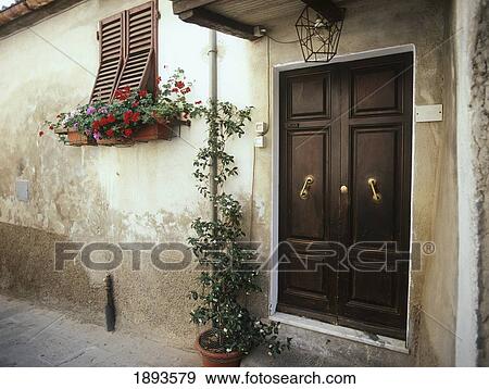 Stock Photo - Front Door Of Traditional House. Fotosearch