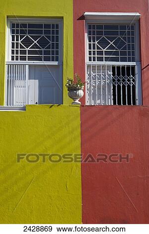 Front doors of multi-hued houses on Wale Street; Cape Town, South Africa View Large Photo Image Stock Photo - Front doors of multi-hued houses on Wale Street; Cape Town, South Africa. Fotosearch