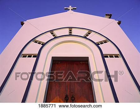Stock Image - Front Facade Of Church. Fotosearch