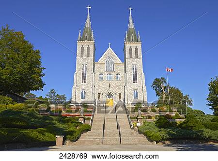 Front facade of Martyrs' Shrine Roman Catholic church; Midland, Ontario, Canada View Large Photo Image Stock Photo - Front facade of Martyrs' Shrine Roman Catholic church; Midland, Ontario, Canada. Fotosearch